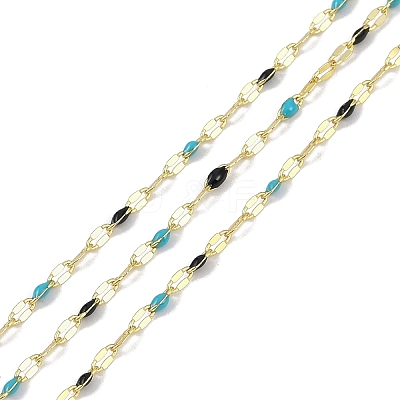 Rack Plating Brass Dapped Chains AJEW-Q153-03G-06-1