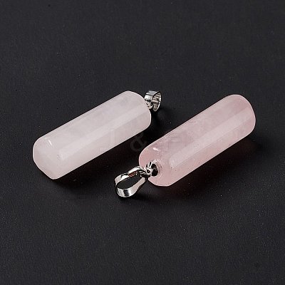 Natural Rose Quartz Pendants G-E135-02P-11-1