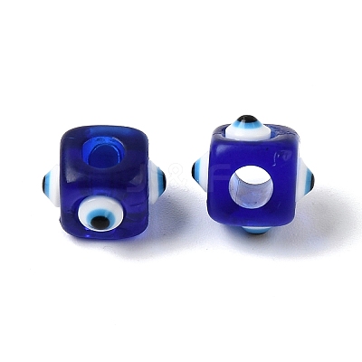 Resin Evil Eye European Beads RESI-A021-17-1