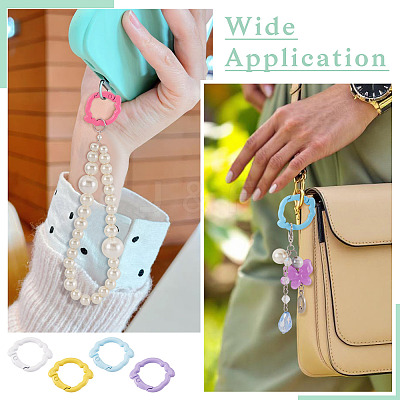 28Pcs 14 Colors Baking Paint Zinc Alloy Spring Gate Rings FIND-TA0010-21-1