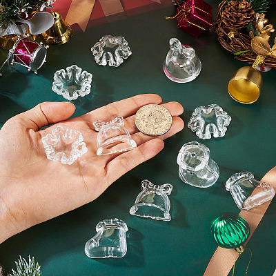 12Pcs 3 Styles Christmas Theme Transparent Acrylic Beads TACR-TA0001-76-1