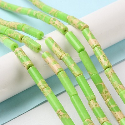 Synthetic Imperial Jasper Dyed Beads Strands G-D077-B01-05-1
