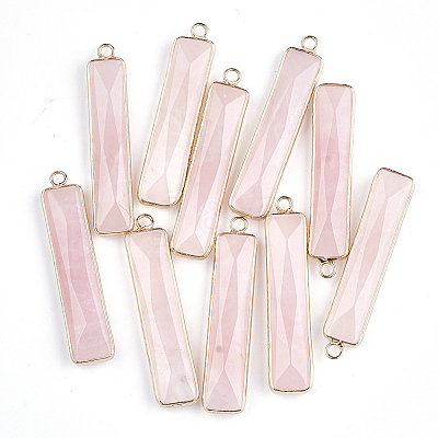 Natural Rose Quartz Pendants G-S344-23F-1