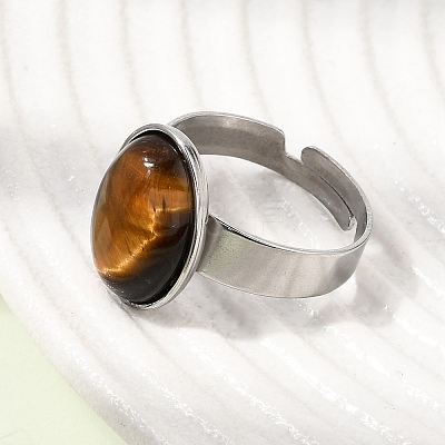 Adjustable 304 Stainless Steel Finger Rings for Women GG-CBA7994-04P-18-1