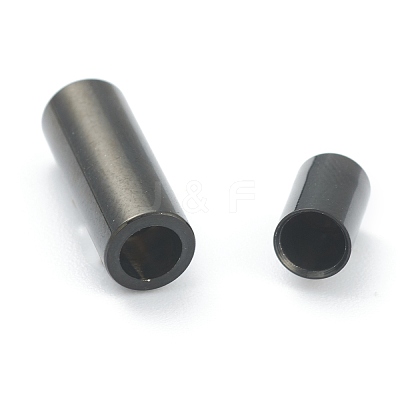 304 Stainless Steel Magnetic Clasps with Glue-in Ends Ion Plating(IP) STAS-O148-09C-EB-1
