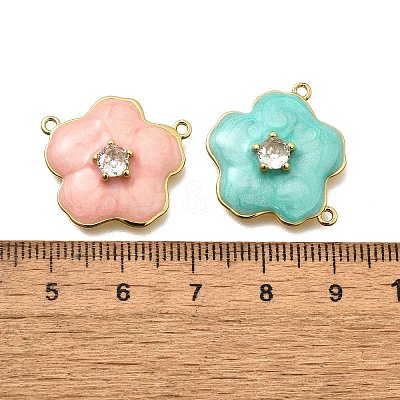 Brass Micro Pave Clear Cubic Zirconia Pendants KK-S508-52G-01-1