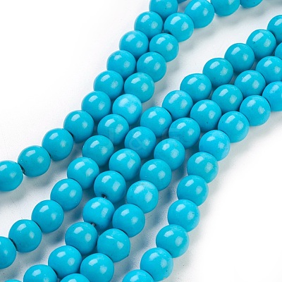 Synthetic Turquoise Beads Strands X-TURQ-G106-8mm-02F-1