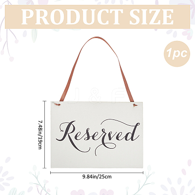 Rectangle Wood Reserved Hanging Sign Decorations DJEW-WH20005-02B-1