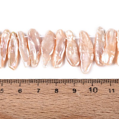 Natural Baroque Keshi Pearl Beads Strands PEAR-S020-H13B-1