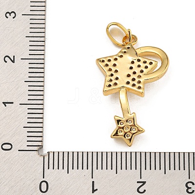 Rack Plating Brass Micro Pave Cubic Zirconia Pendants KK-U035-06G-1