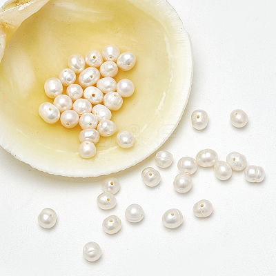 1 Strand Natural Cultured Freshwater Pearl Beads Strands PEAR-NB0002-50-1