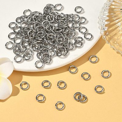 Tarnish Resistant 304 Stainless Steel Open Jump Rings X-STAS-R065-42-1