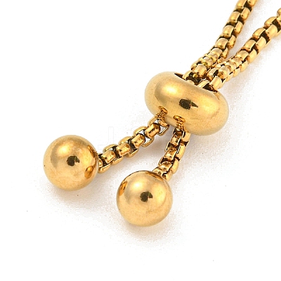 Adjustable 304 Stainless Steel Box Chain Slider Bracelet Making MAK-L038-001G-03-1