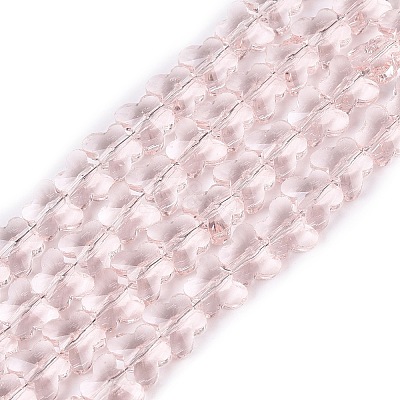 Transparent Glass Beads Strands GLAA-Q118-01A-B12-1