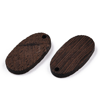 Natural Wenge Wood Pendants WOOD-T023-84-1