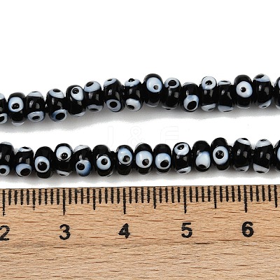 Handmade Evil Eye Lampwork Beads Strands LAMP-A007-02A-04-1