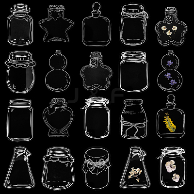 3 Styles Waterproof Self Adhesive Stamping Stickers Sets DIY-CP0011-04D-1