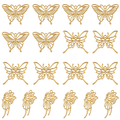 20Pcs 3 Styles Zinc Alloy Open Back Bezel Pendants FIND-SP0005-70-1