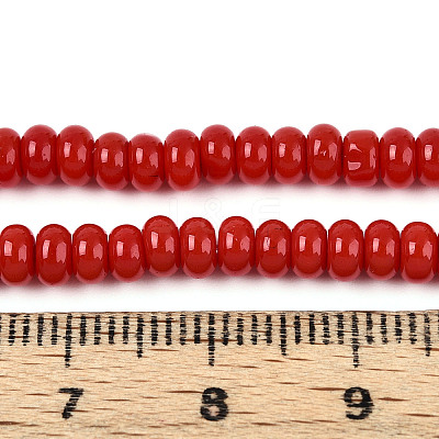 Opaque Spray Painted Glass Beads GLAA-ZX008-4mm-18N-1