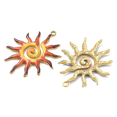 304 Stainless Steel Enamel Pendants STAS-K302-03G-1