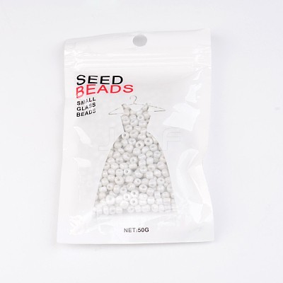 6/0 Opaque Colors Lustered Round Glass Seed Beads X-SEED-A012-4mm-121-1