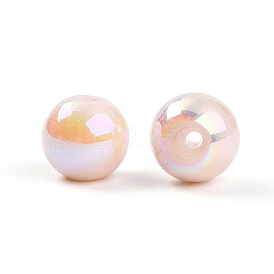 Electroplate Pearlized Glass Pearl Beads EGLA-T021-14B-10-1