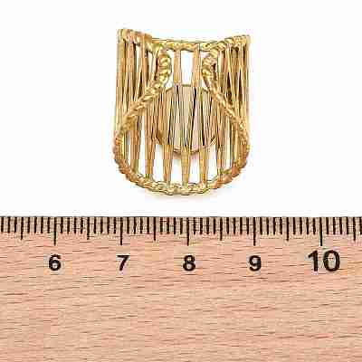 304 Stainless Steel Cuff Rings Ring Components SA-CBA098D-01G-B-1