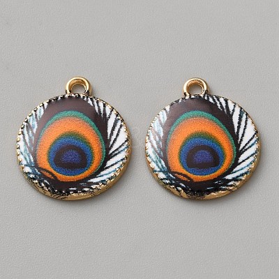 Printed Alloy Enamel Pendants FIND-WH0148-418C-1-1