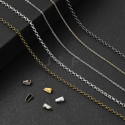 50Pcs 10 Styles Iron Rolo Chains Necklaces Making FIND-YW0004-87-1