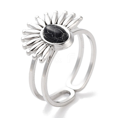 Ion Plating(IP) 304 Stainless Steel Ring RJEW-B059-01P-1