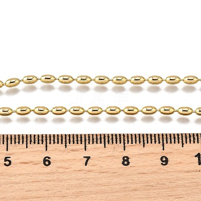 2.5MM Brass Oval Link Chain Necklaces NJEW-M108-20G-1