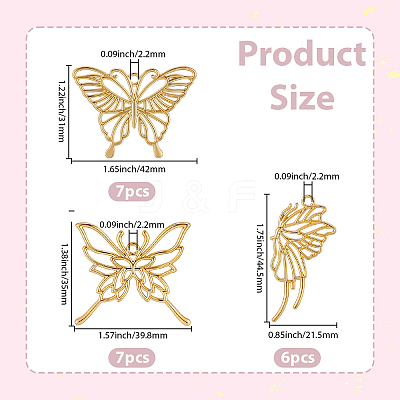 20Pcs 3 Styles Zinc Alloy Open Back Bezel Pendants FIND-SP0005-70-1