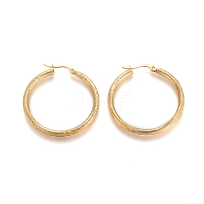 304 Stainless Steel Geometric Hoop Earrings STAS-D171-16A-G-1