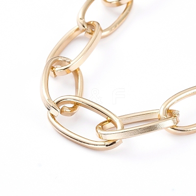 Unisex Aluminium Paperclip Chain Bracelets BJEW-JB05071-1