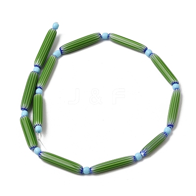 Handmade Lampwork Chevron Beads LAMP-Z019-01-11-1