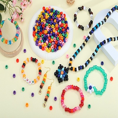 500Pcs Opaque Plastic Beads KY-SZ0001-44D-1