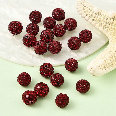 Pave Disco Ball Beads RB-H258-8MM-208-1