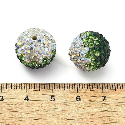 Gradient Color Design Polymer Clay Rhinestone Beads CLAY-NH0001-03-1