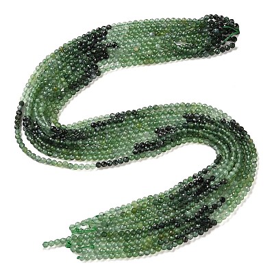 Gradient Color Natural Jade Beads Strands G-Z150-A02-3mm-B-1
