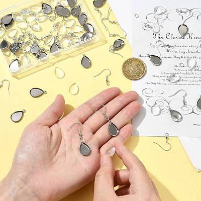 DIY Teardrop Dangle Earring Making Kits DIY-FS0009-19-1