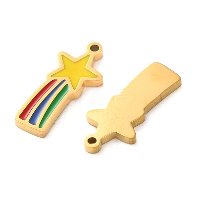 Ion Plating(IP) 304 Stainless Steel Charms STAS-M102-01G-G-1