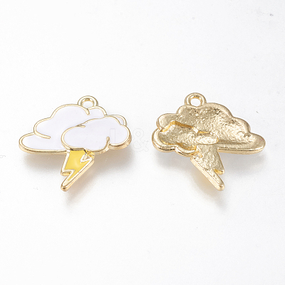 Alloy Enamel Pendants X-ENAM-M043-01G-02-RS-1