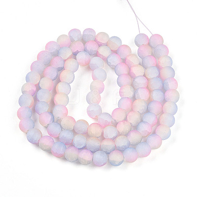 Crackle Glass Beads Strands GLAA-N009-10mm-04-1