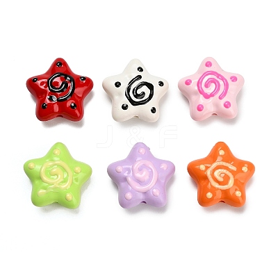 Baking Paint Opaque Acrylic Beads SACR-P035-08-1