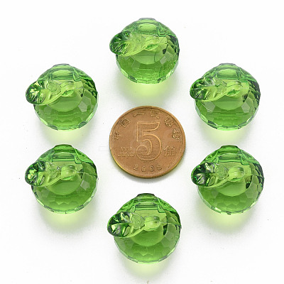 Transparent Acrylic Pendants TACR-T024-05B-925-1