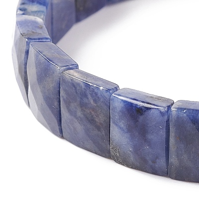 Natural Sodalite Stretch Bracelets BJEW-F406-B10-1