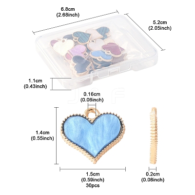 30Pcs Alloy Enamel Charms ENAM-FS0002-68-1