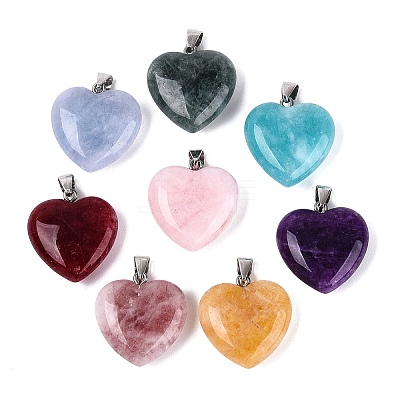 Dyed Natural Quartz Pendants G-Q606-101P-1