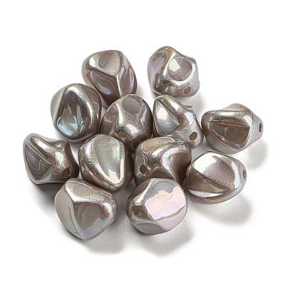 Spray Painted ABS Plastic Beads KY-C017-08C-1