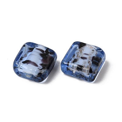 Handmade Gold Sand Lampwork Beads LA-CBAC6A6-02-1